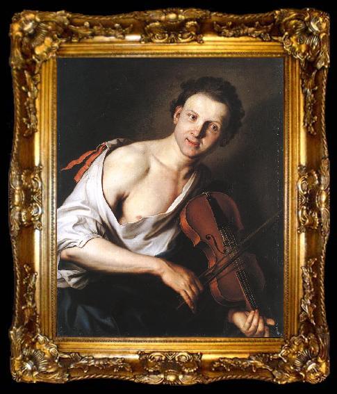 framed  KUPECKY, Jan Young Man with a Violin, ta009-2